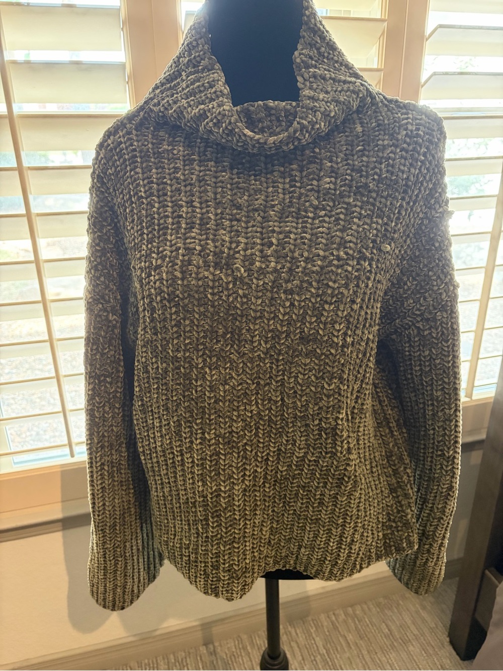 Velvet Heart Men's Turtleneck Sweater in Olive